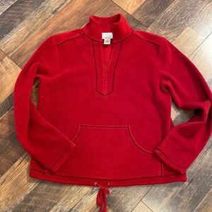Ann Taylor Loft quarter zip sweater with cinch bottom size MP